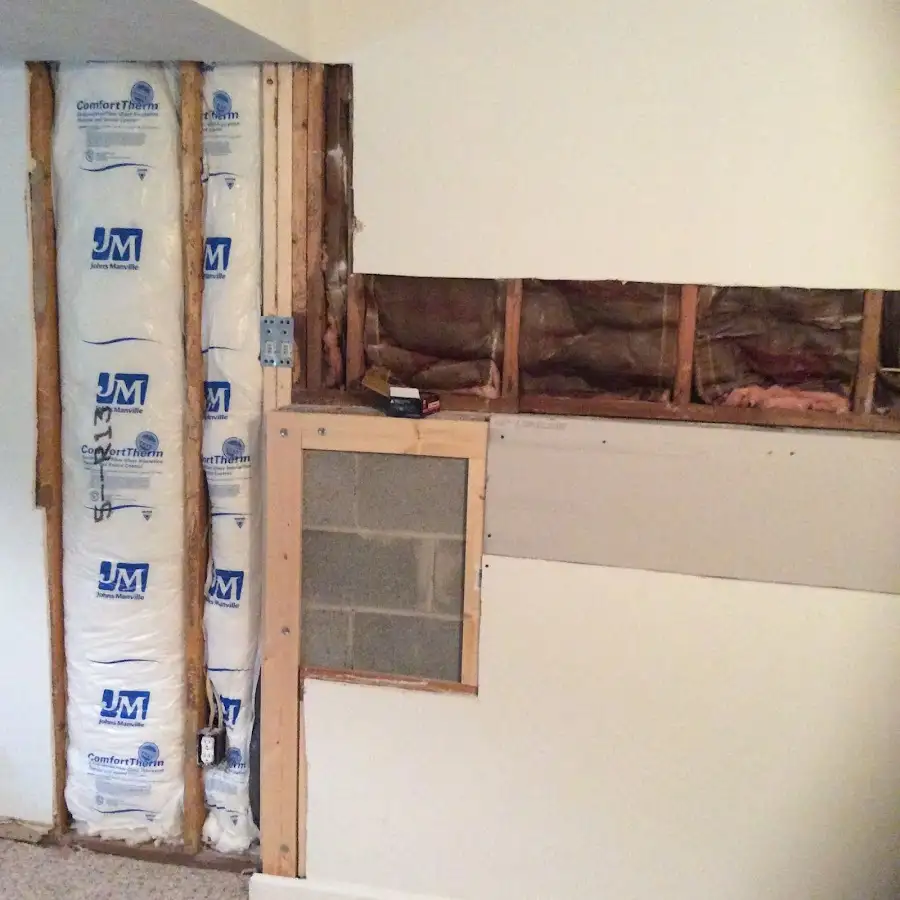 Wall insulation replacement during Contents Cleaning & Restoration in Union